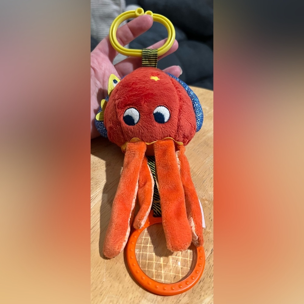 Moulin Roty Les Aventures De Paulie Activity Cuttlefish Orange Jellyfish Plush